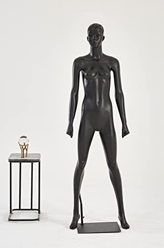 F26-8 schwarz Frau Eurotondisplay komplett geformter Kopf Weibliche Schaufensterpuppe stehend schwarz oder weiß matt Schick und Elegant