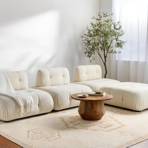 Livabliss x Becki Owens Solana Vintage Rug - Area Rugs Living Room 200x275 cm, Dining Floor, Kitchen, Traditional Multicoloured Boho Style, Easy Care Pile, Bohemian Large Rug, Burnt Orange, Ivory