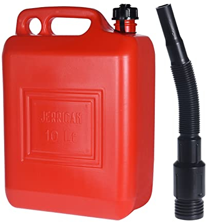HTI living Benzinkanister rot 10 Liter Ölbehälter Kanister Kraftstoffkanister Reservekanister