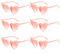 HEAWAA 6 Stück Vintage herzförmige Sonnenbrillen für Frauen, modische Retro-Brillen für Mädchen, Frauen, Einkaufen, Reisen, Sommer, Party, Make-up-Zubehör (Rosa)