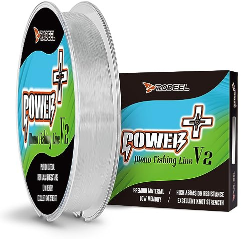Rodeel Premium Monofile Angelschnur – starke und abriebfeste Mono-Schnur – hochwertiges Nylon-Material Angelschnur 150 m / 300 m / 600 m