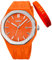 SKMEI Armbanduhr, für Herren, Silikon, leicht ablesbar, wasserdicht, Sport, Freizeit, modisch, analog, Quarz, leuchtend, Geschenk für Väter, Schwarz, G9299orange, modisch