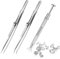 3 Stück Piercing Kugel Zange,Pick Up Tool,Schmuckkleber,Edelstahl Pinzette Kit,Schmuck Pinzette Diamant Halter,Edelstahl Pinzette Kit,Edelsteine Grabber für Schmuck Perlen Uhren und Brillen-12cm