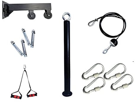 LATEAU Cable Machine Home Gym Fitness Cable Machine Wall Mounted Workout Arm Biceps Triceps Blaster Pulley System With Handle Pull Down Rope (Color : 3)