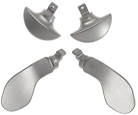 ECSiNG 1 Ensemble de palettes arrière compatibles avec Manette PS5 Edge Argent métallique interchangeables, Boutons arrière en métal, Accessoires de Rechange pour Jeux vidéo [Video Game]