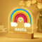 iDIY Personalisiertes Nachtlicht Baby - Nachttischlampe mit Namen, Geschenk zur Geburt Junge, Taufgeschenke für Mädchen, Personalisierte Geschenke Kinder - Regenbogen