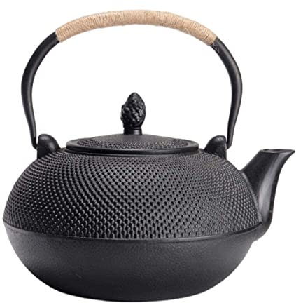 HALAHAI Cast Iron Teapot Japanese Teapot Chinese Cast Iron Teapots 101oz/3 Liter Large Capacity Iron Pot Oxide Film Liner Tea Extra Large Iron Pot Tea Pots Cast Iron Tea Kettle