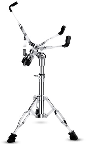 Knadgbft Support de caisse claire réglable pour tambours de 20,3 à 35,6 cm, alliage de haute qualité et chrome