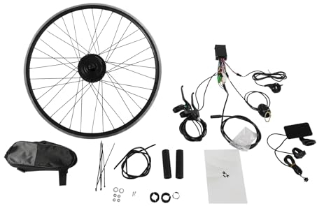 ACROSSPART 28/29/700C E-Bike Umbausatz, Elektrofahrrad Umbausatz Vorderrad 36V 250W, Ebike Vorderrad Umbausatz Kit mit LCD Funktion, V-Bremse/Scheibenbremse, Bürstenloser Motor Fahrrad Umbausatz