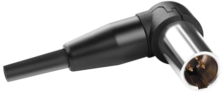 QIANRENON 3Pin Mini XLR Rechter Winkel Löten Anschluss Vergoldeter 3Pin Mini XLR Stecker 90 Grad Winkel Gelöteter Adapter Mini XLR Geschweißter Biege Stecker, für Drahtlose Bodypack Mikrofone