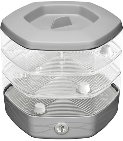 Garronda Torre di germogli con 3 Livelli Germinatori per Semi Germogliatore per Germogli GD-0074 (Grigio, 170x170x150 cm)