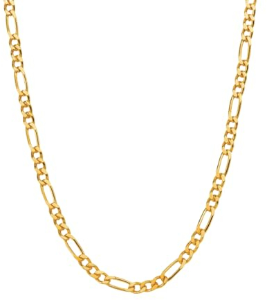 Engelsinn® Luxury Goldkette 585 14 Karat Echtgold Gold Ketten Figaro 40cm - 55cm Herren Damen, inkl. Geschenkbox (55 cm | 1,97 mm)