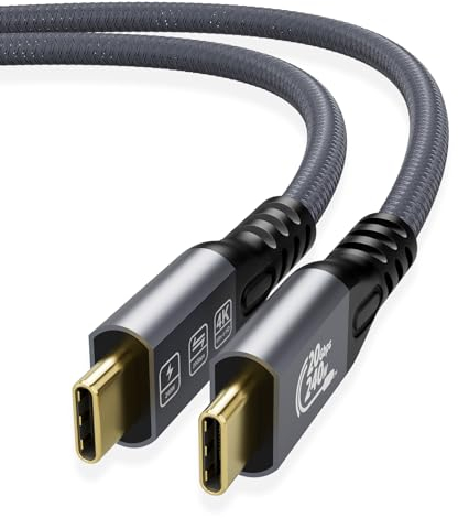 MOPOCHG USB C a USB C Cable 240W, USB C 3.2 Gen 2X2 20Gbps, PD3.1 Cable USB-C Carga Rápida 4K@60Hz Video para iPhone 15 Plus Pro Max, MacBook Air Pro, Dell, iPad Pro Air, Samsung Galaxy S24 (0,5M)