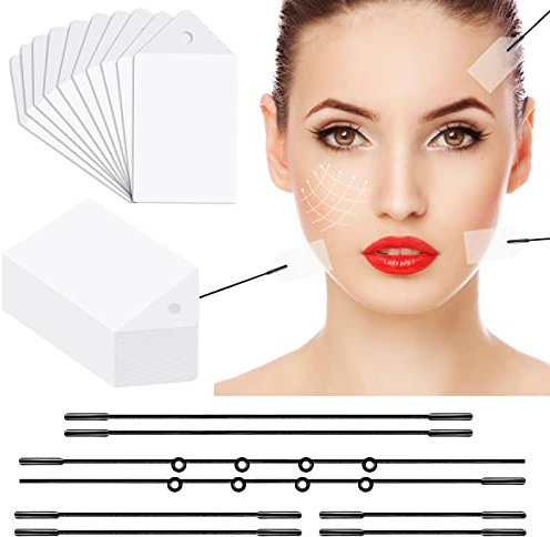 PAYFULLY Face Lifting Tape, 60 Stück Facelifting Tape, Unsichtbare Facelifting Aufkleber, V-Form Instant Invisible Face, Neck and Eye Lift, Make-up Facelifting Werkzeuge Für Gesicht