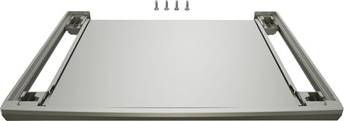 Siemens WZ2750X, Serie 8, Verbindungssatz mit praktischer Auszugsablage für Wäschetrockner auf Waschmaschinen, sichere Montage, Platzsparend, 4,2 x 59,5 x 57,4 cm