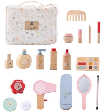 Schminkspielzeug Aus Holz,Kinder Spielzeug,Schminkset,Geschenk für Mädchen,Geburtstagsspielzeug,Geschenk