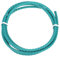 Rebower Round Braided Leather Cord 3mm Bolo Leather Cord String Rope for Jewelry Making, Necklaces, Bracelets, Wraps, Crafts, 1m/3.3Ft, Light Blue