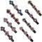 8 Stück Kristallsteinen Entenschnabel Haarspangen Set, Glänzend Geflochtene Haarspange Kolibri Haarspange Funkelnde Edelstein Haarnadel, Elegante Damen Haarspange mit Blumen Vierblättriges Kleeblatt
