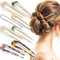 8 Stück U Förmige haargabel Groß Haarspange Metallspange Acetat Haarnadeln Groß French Pin Dutt 2 Zinken Haarnadel Dutt Haarstäbe Damen Frisur Zubehör Hairpin Haarspangen Mädchen