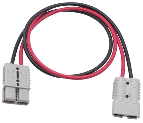 Câble Adaptateur de Batterie 8AWG avec Borne de Type O, Fiche 50A 50cm en Nylon de qualité Supérieure Marquages ​​pour Applications dans (Connecteur d'alimentation de Prise