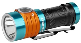 OLIGHT Baton Turbo kleine Taschenlampe 1000 Lumen bis zu 510 Meter Leuchtweite Wiederaufladbare Hanlampe mit Intelligent Anzeige, 50 Tage Laufzeit, 91g Mini Flashlight mit 5 Lichtmodi Roadster