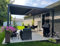 PURPLE LEAF Pergola Bioclimatica 4,24 x 3,68 m Pergolato da Giardino Lame Orientabili Area 15,6 m² Gazebo Pergola Alluminio per Patio Terrazza Esterno, Grigio