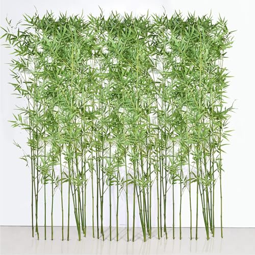 Piante artificiali di bambù – Grande albero di bambù finto con foglie per interni ed esterni, divisorio, parete verde per casa, ufficio, acquario, ristorante