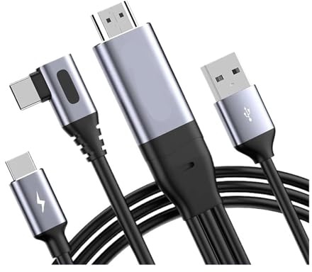 HDMI-kompatibel Zu USB C Kabel 4K60Hz Adapter, Kompatibel For PS5 Xbox SteamDeck Zu Xreal NrealAir RokidMax RayNeoAir Berührbaren Monitor(HDMI to C CF for VR)