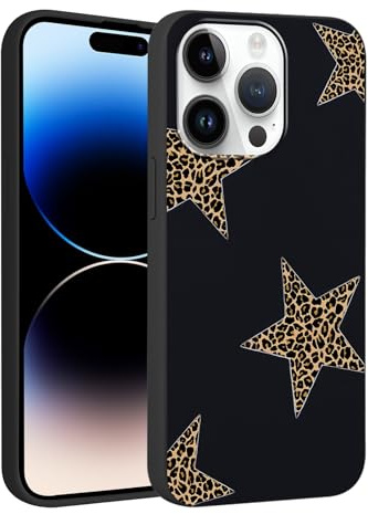 Vxinvnoi Handyhülle für iPhone 11 Pro Hülle 5.8,Aesthetic Muster Design Weiche TPU Ultra Dünn Silikon Schutzhülle Kratzfeste Stoßfest Kameraschutz Bumper Case Frauen Mädchen,Leopard Stern