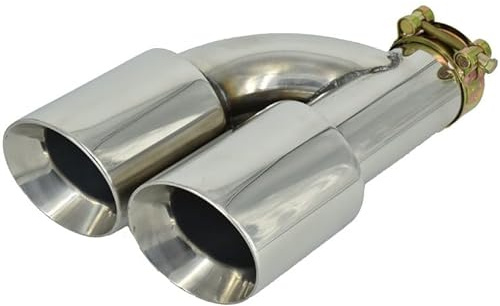 RECAMBO Auspuffblende abgeschrägt Edelstahl Chrom universal dezente Sportoptik für viele Endrohre - einfache Montage - fester Sitz - aufwertende Heckoptik - langlebige Oberfläche - sauberes Finish