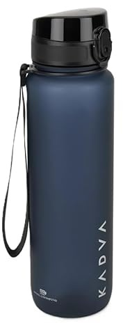 KADVA GlideCap, borraccia da 1000 ml, in Tritan senza BPA + TPE, a prova di perdite con serratura e guarnizione in silicone, resistente agli urti, ai raggi UV e leggera, ideale per sport, escursioni e