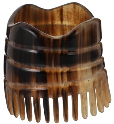Abaodam Shampoo Haarbürste Massagekamm aus Yakhorn Ergonomisch Tragbar für Kopfhautmassage und Haarreinigung