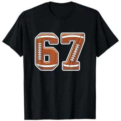 Number 67 American Football Jersey Style Lineman Men Women T-Shirt