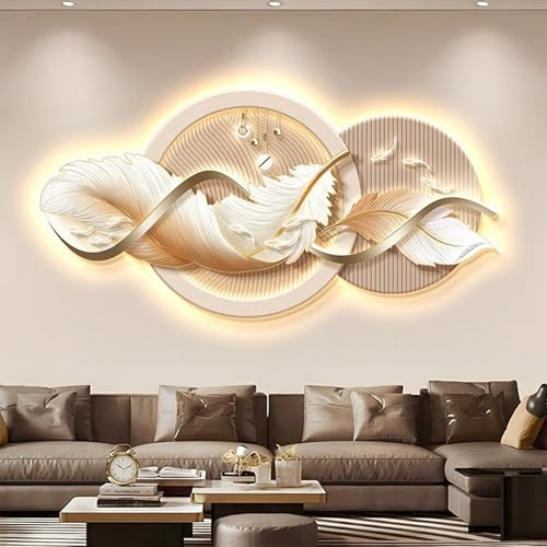 3D-Wandkunst-Dekor, beleuchtetes Kristall-Porzellangemälde für moderne Schlafzimmer und Eingang, Korridor-Skulpturen