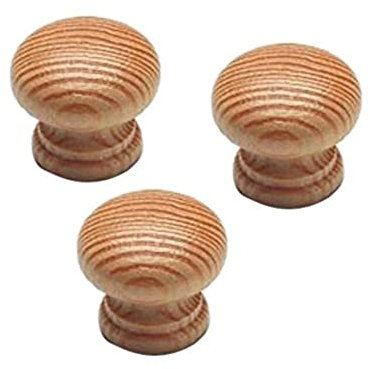 Merriway bh06148 puerta pomo pino perforado lacado 48 mm, set de 4 piezas