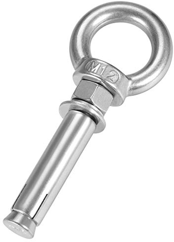 sourcing map M12 x 90 Expansion Augbolzen Augenmutter Schraube mit Ring 304 Edelstahl Anker Rohschrauben 1 Stück
