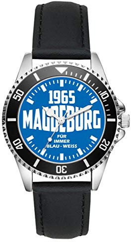 KIESENBERG Magdeburg Geschenk Artikel Idee Fan Uhr L-6101