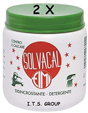 ITS GROUP Solvacal Detergente in Polvere per la Rimozione del Calcare 2 Unità, 2 x 500 g