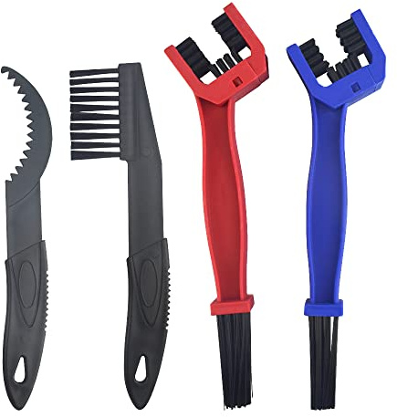 4 PCS Bicycle Motorcycle Chain Brush Cleaner Bike Gear Cleaning Brush Tool for Motorcycle MTB Mountain Road Bicycle