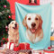 VEELU Hund Fotodecke mit Eigenem Foto Personalisierte Hundedecke - Hunde Katzen Haustier Foto Decke Selbst Gestalten Bedrucken Lassen Kuscheldecke Personalisierte Geschenk 102 x 127cm