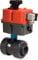 Mega Kugelhahn PVC-U 63 mm Klebemuffe 16bar Grau Typ Safe mit Actuator 24V - 230V