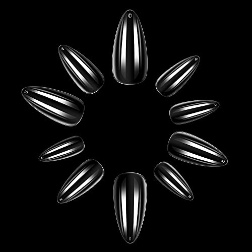 Makartt Nail Tips 500Pcs Faux Ongles Faux Ongles Appuyez sur les Ongles Bouts d'ongles en Acrylique pour Ongles en Acrylique avec Sac (Talon Amande)