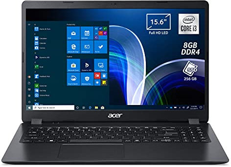 Acer Extensa 15 EX215-52-31S9 Pc Portatile, Notebook, Processore Intel Core i3-1005G1, Ram 8 GB DDR4, 256 GB PCIe NVMe SSD, Display 15.6 FHD LCD, Scheda Grafica Intel UHD, Windows 10 Pro, Nero