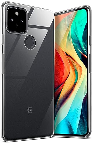 moex Aero Case für Google Pixel 5 Hülle Durchsichtig, Silikon Handyhülle Transparent, Clear Case Ultra Slim, Backcover Schutzhülle Dünn, Silikonhülle Minimalistisch, Klar