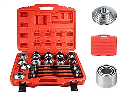 Radlager Abzieher Set, 36-teiliges Werkzeug Kit mit Drücken Puller, Buchsen Silentlager Demontage für Auto-Reparatur, inkl. Aufbewahrungskoffer