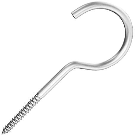 Keple 4X30mm Vis à crochet en forme de C (25pcs), crochets à tasse, M4 vis à œil, support mural, fixations au plafond à visser pour tasses, lumières LED, décoration de Noël, plantes, cuisine