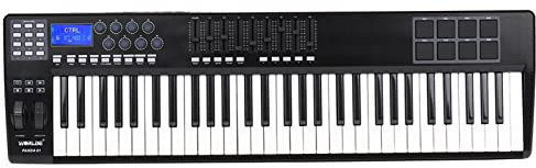 Teclado Piano 61 Teclas USB Midi Controlador De Teclado 8 RGB Colorido Almohadillas De Gatillo Retroiluminadas Piano Midi Controller