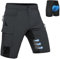 Hiauspor MTB Hose Herren Kurz Mountainbike Hose mit 4D Sitzpolster Amungsaktiv Fahrradhose Schnelltrocknend Radlerhose Bike Shorts mit 5 Taschen Outdoorhose (Kohlengrau, XXL)