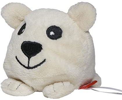 Minifeet Schmoozies Eisbär - 2in1 Plüschtier & Displayreiniger mit Unterseite aus Mikrofaser - kuschelig weich - Geschenk für Baby Kinder Freunde Schulstart Einschulung | Höhe: 8 cm