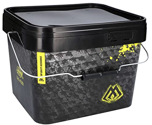 Mikado 10L Square Bait Bucket Eimer Futtereimer mit Deckel Angeleimer Ködereimer